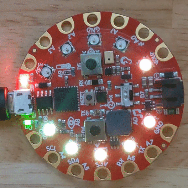 Blinky lights on Circuit Playground FTW